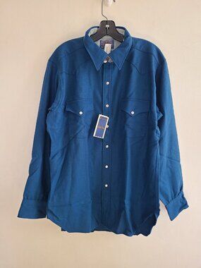 NWT Pendleton Men's Snap-Front Western Canyon Shirt Teal Size